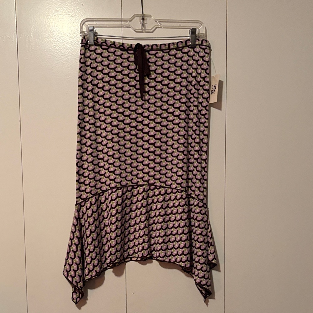 Vintage late 90s Max Studio Patterned Purple Skirt Sz XS